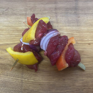 CHINESE CHICKEN KEBABS WITH PEPPERS & RED ONION