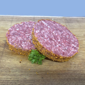GOURMET BURGER WITH PEPPERCORN SAUCE