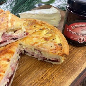 BACON, BRIE & CRANBERRY QUICHE