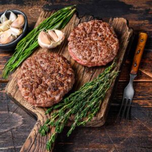 MINTY LAMB STEAK BURGER