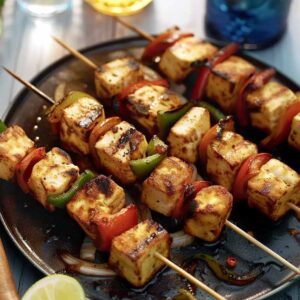 HALLOUMI & VEGETABLE KEBABS